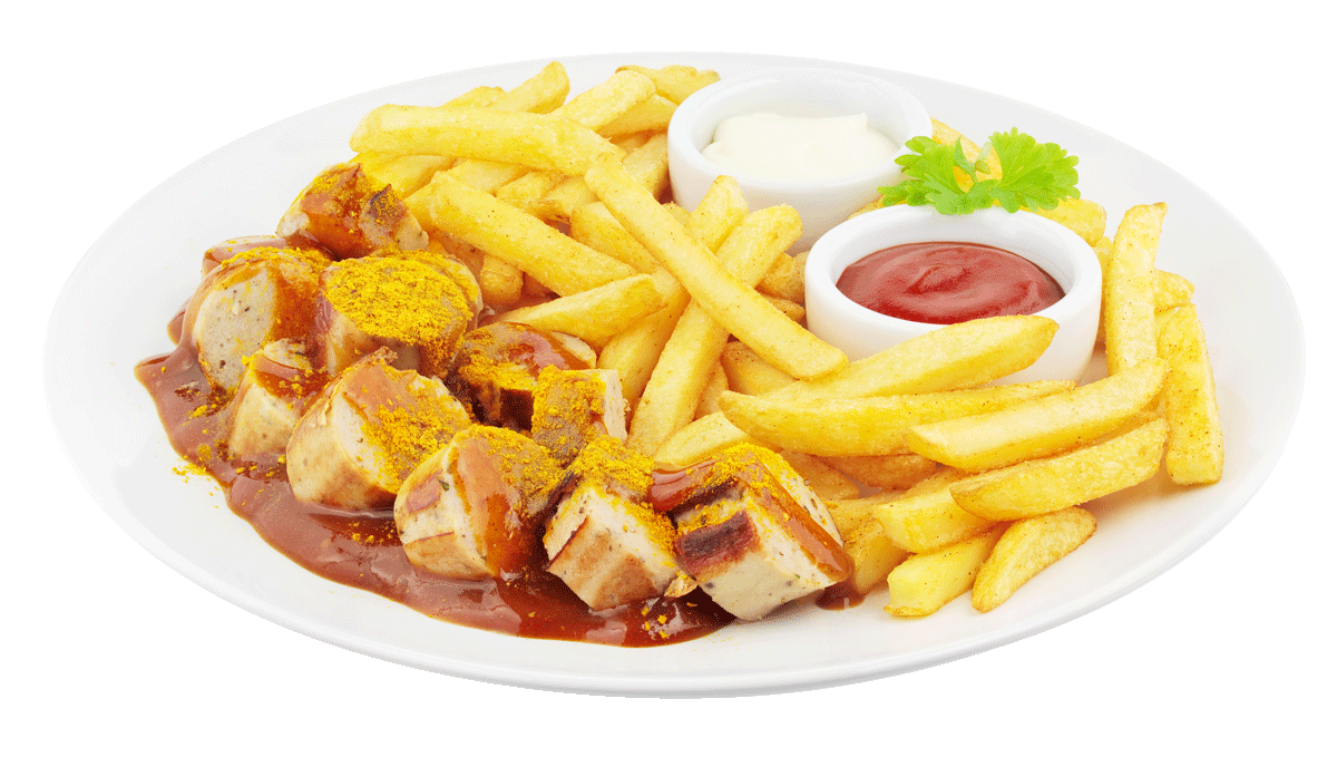 Pommes Currywurst